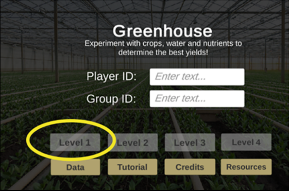 settings to start game